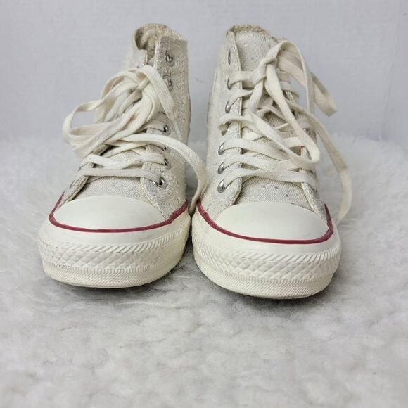 Converse Chuck Taylor All Star Lux Womens Sneaker Size 8 Hidden Heel Wedge - Picture 2 of 10